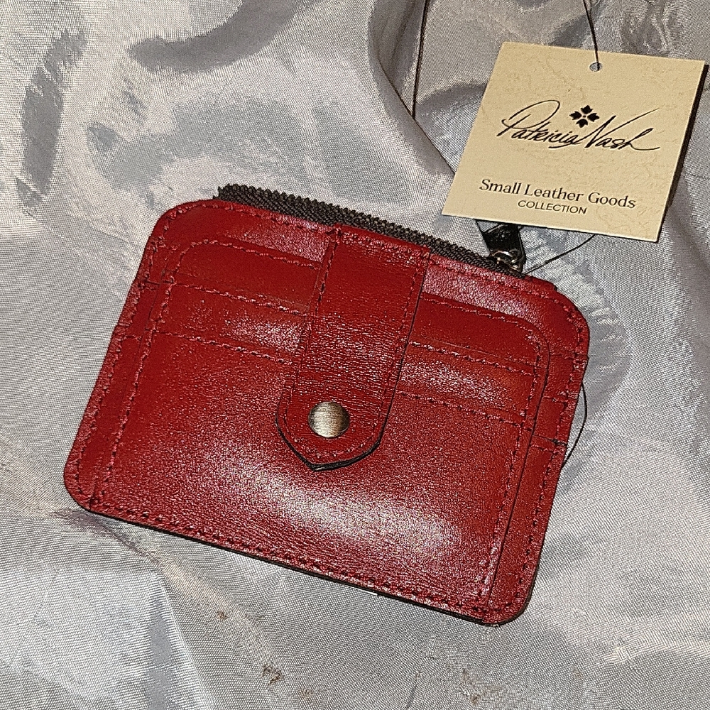 Patricia Nash CASSIS ID LAVA Leather Card Holder BNWT m HL